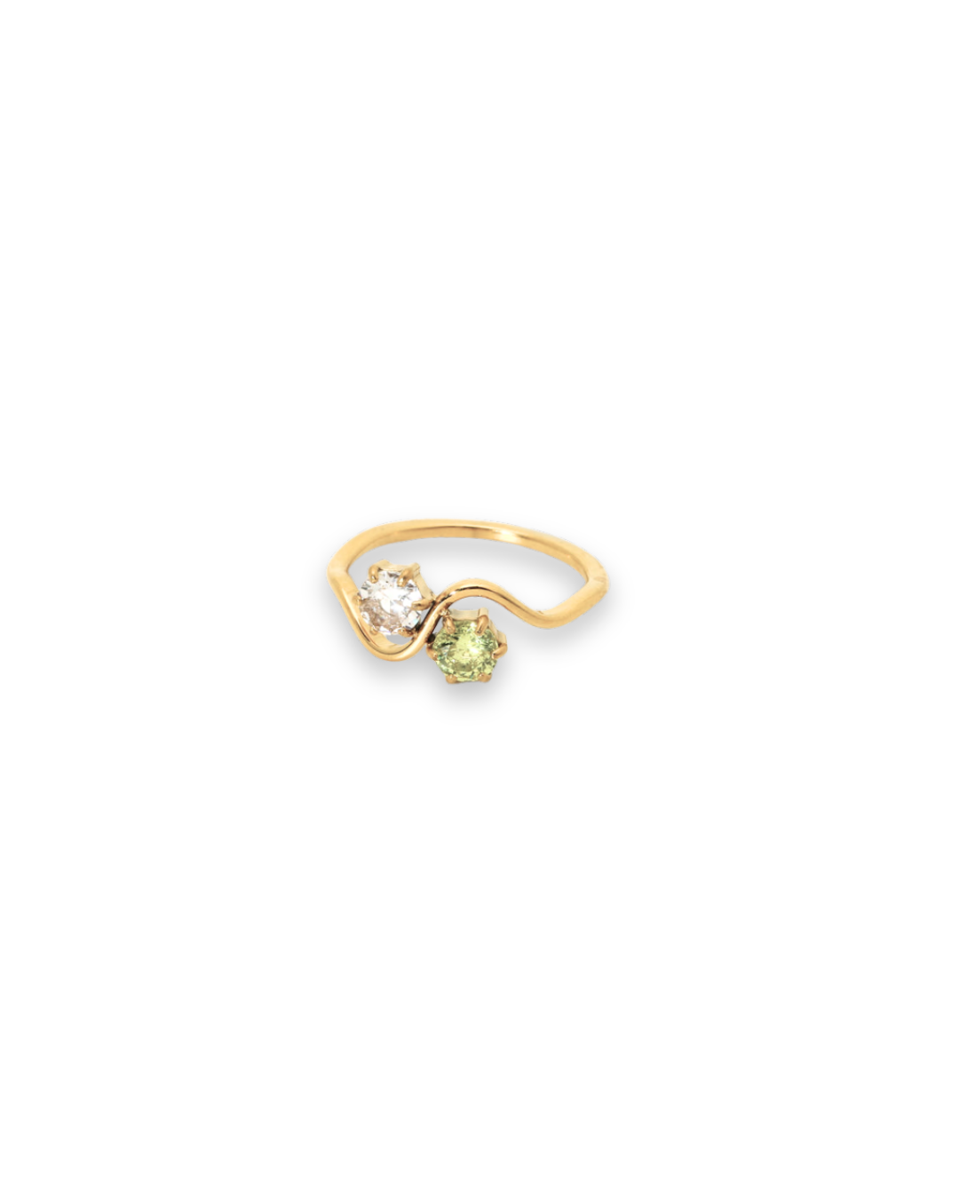 Peridot Twin Ring