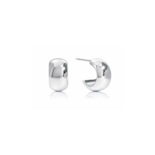 Amalfi Huggie Earrings (Silver)