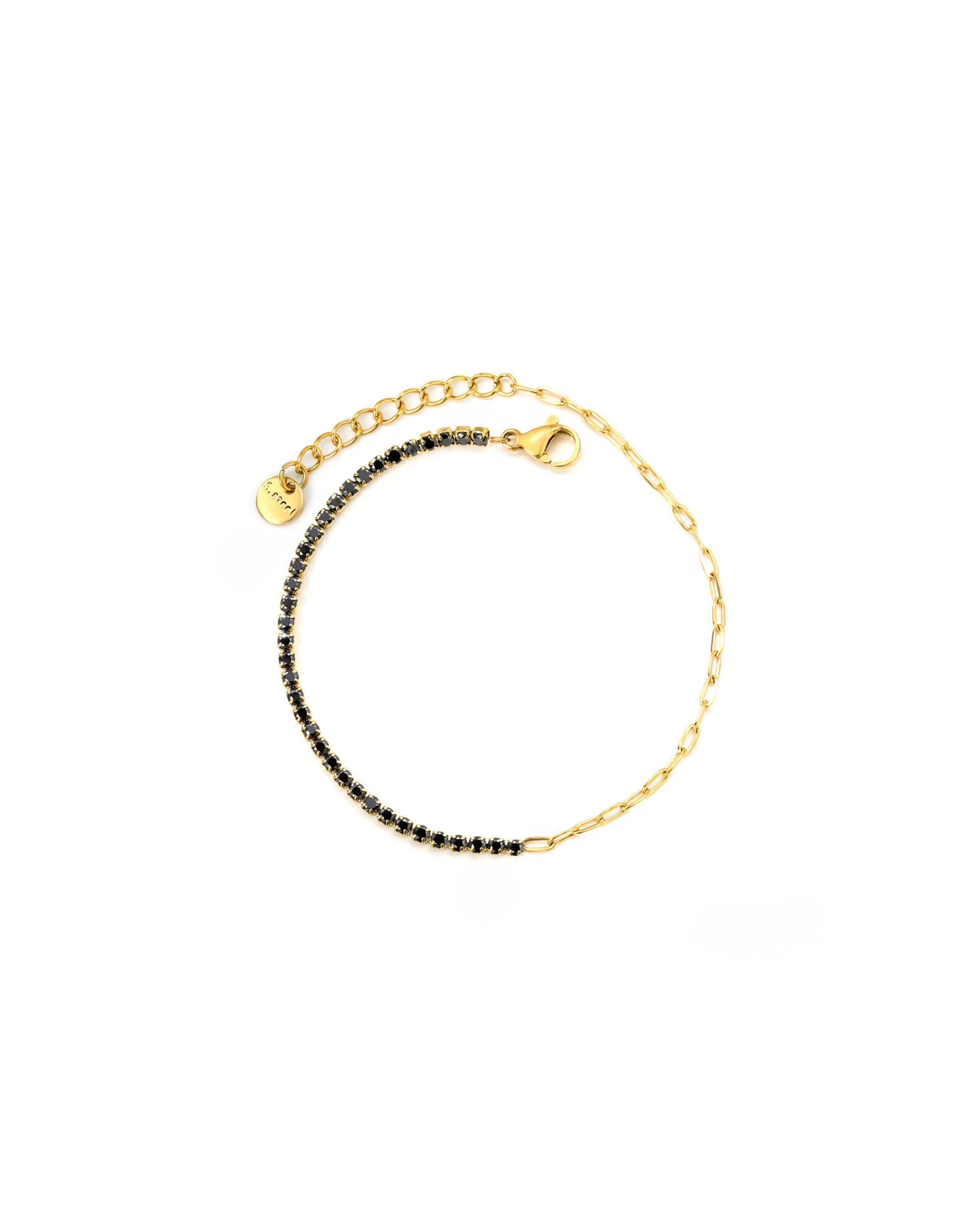Eloise Half-Tennis Bracelet (Noir)