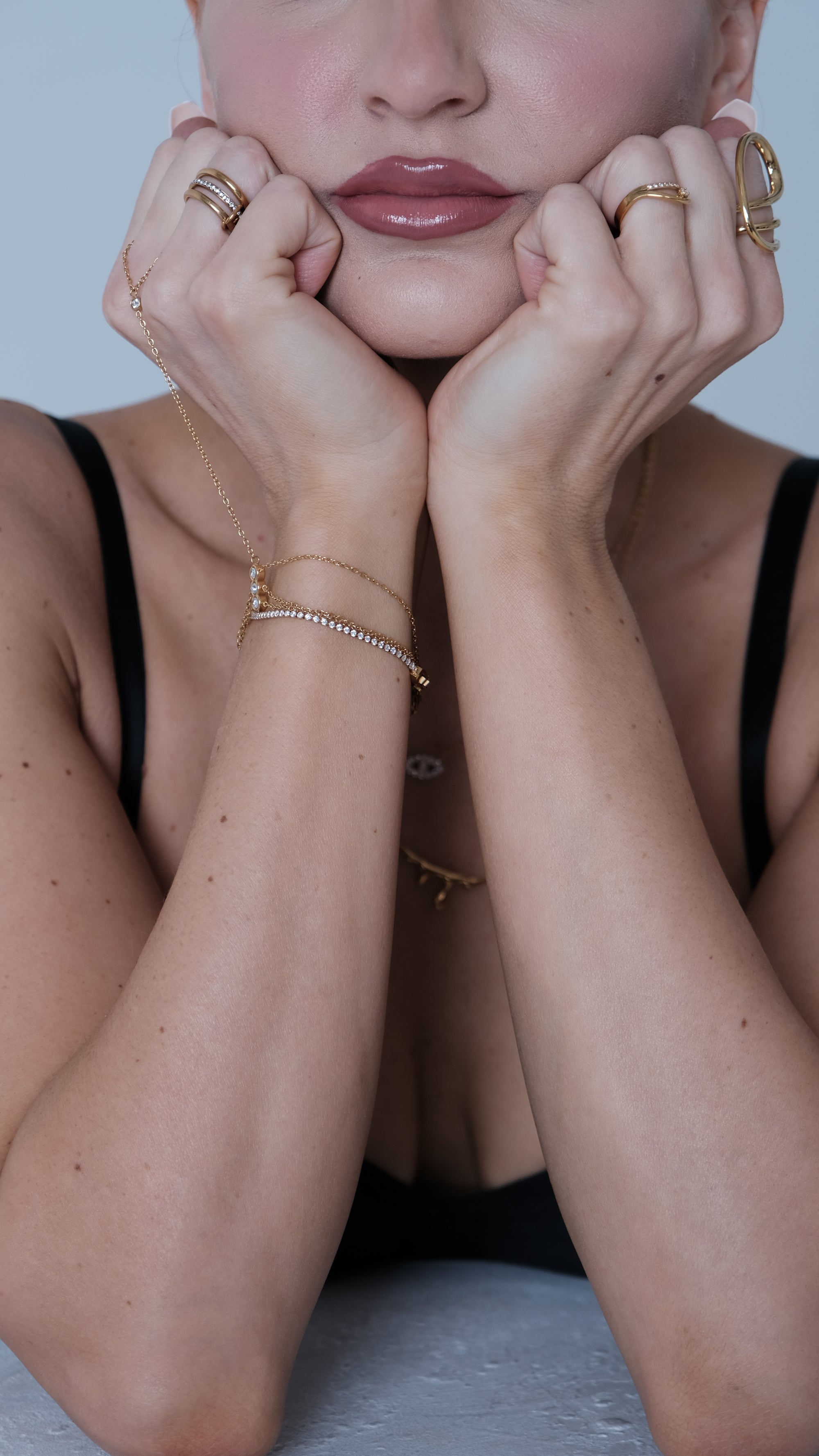 Dainty Tennis Bracelet (Clear Quartz)