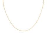 Dainty Slim Paperclip Necklace (Gold)