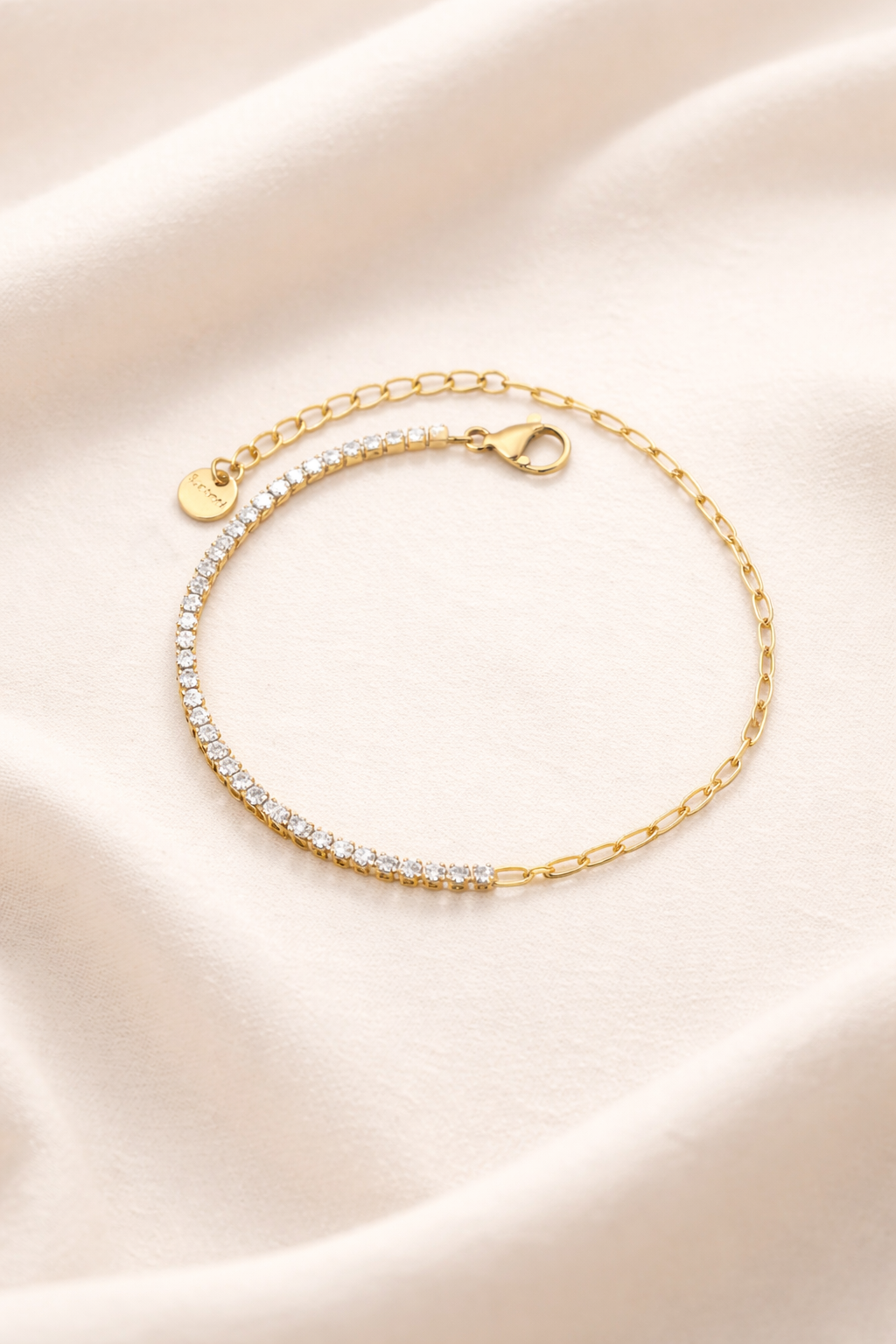 Eloise Half-Tennis Bracelet (Clear)