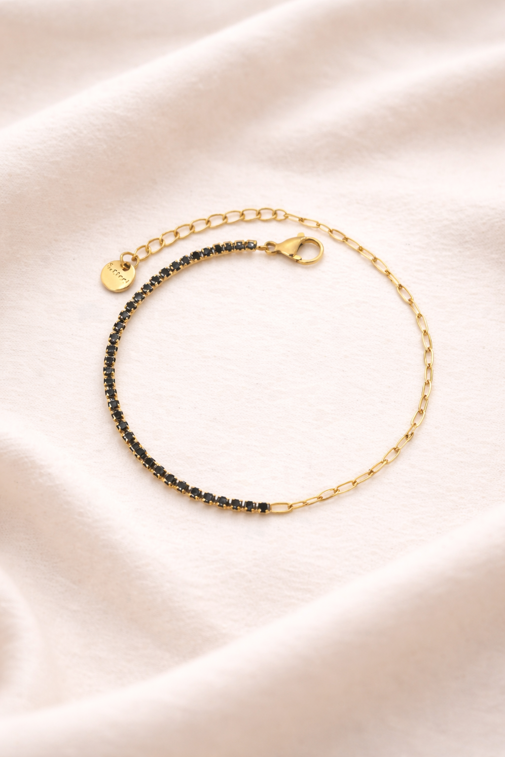 Eloise Half-Tennis Bracelet (Noir)