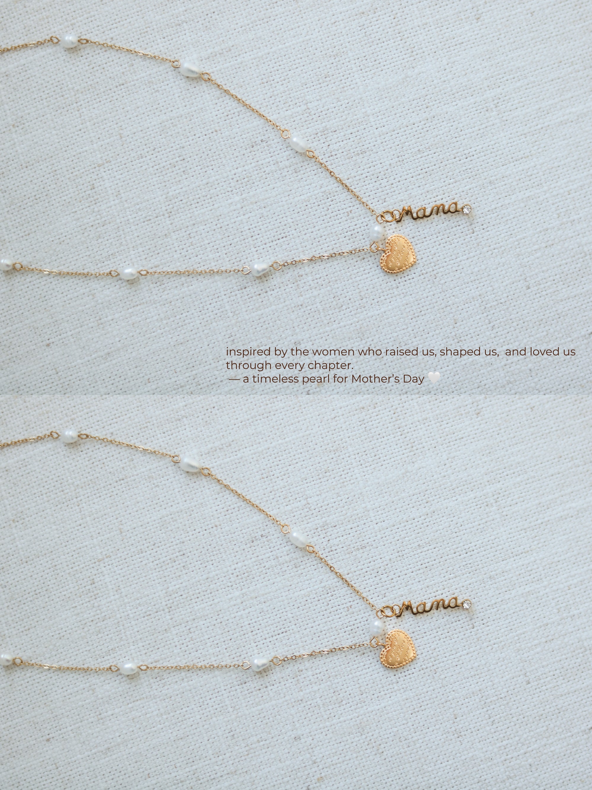 Mama Pearl Charm Necklace