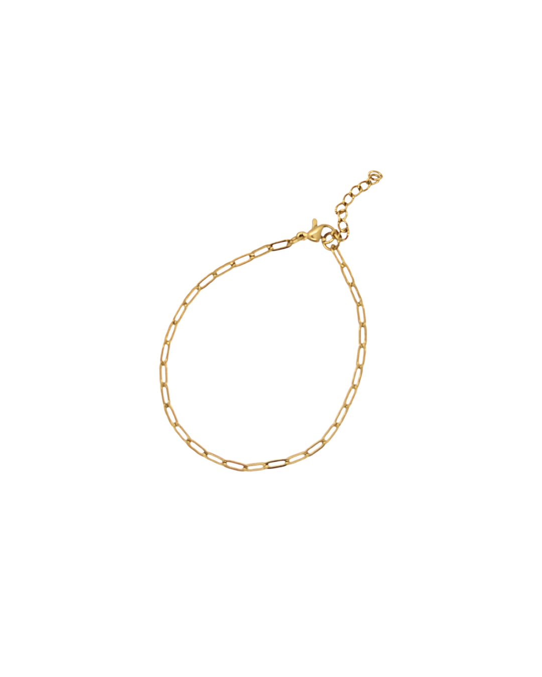Slim Paperclip Bracelet (Gold)