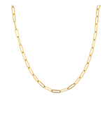 Paperclip Necklace Chain (Gold)