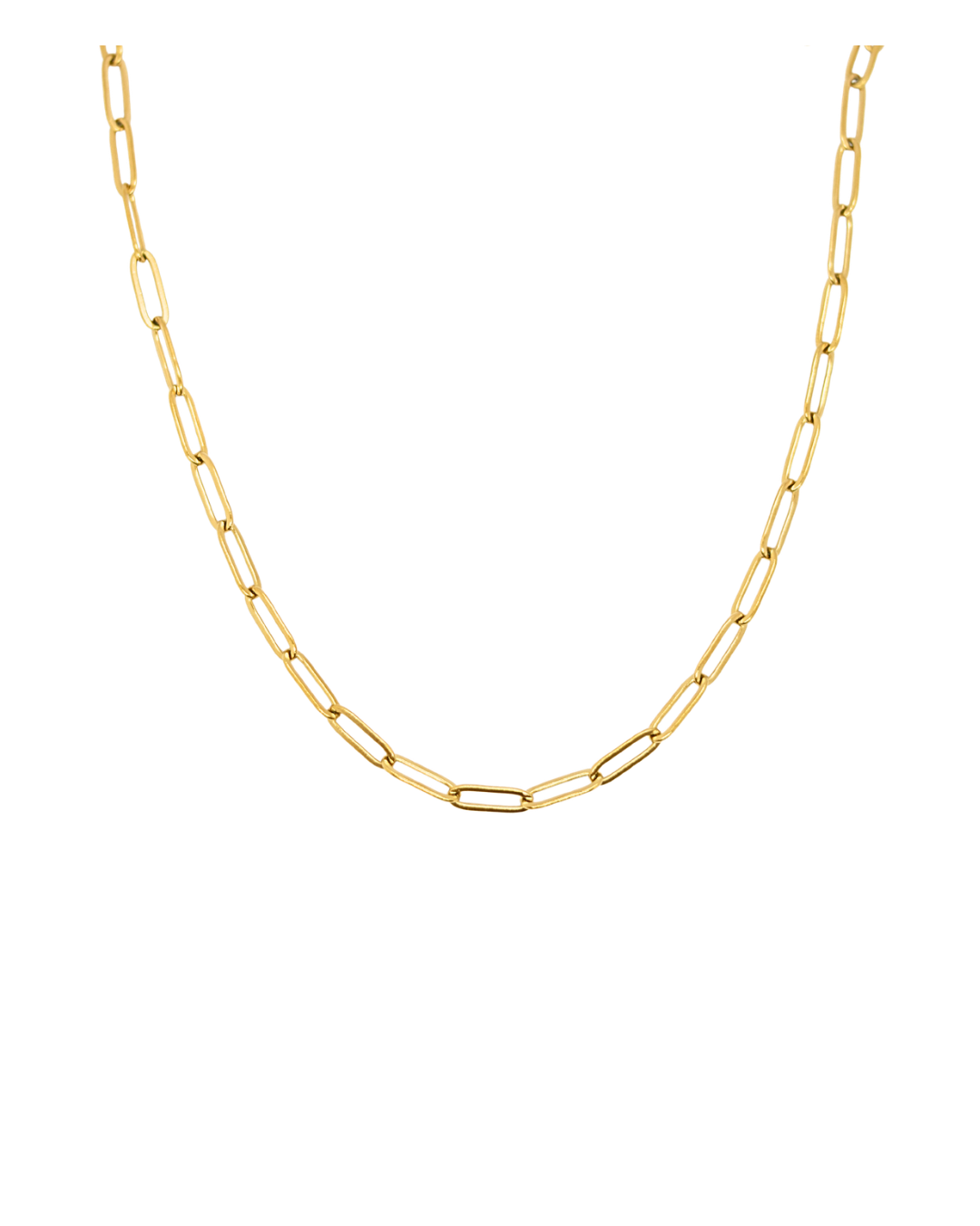 Paperclip Necklace Chain (Gold)