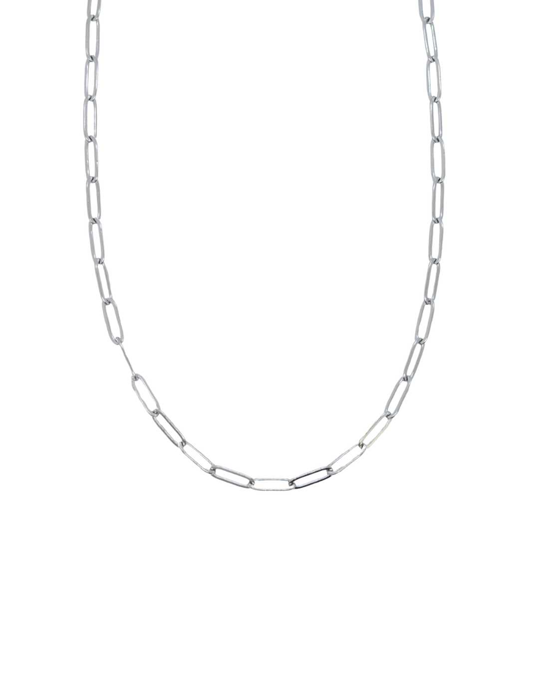 Paperclip Necklace Chain (Silver)