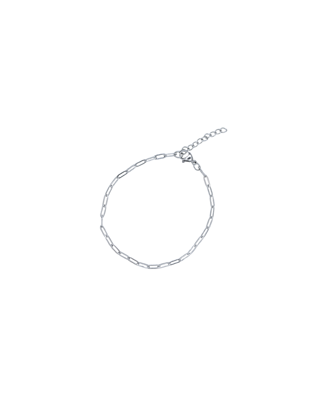 Slim Paperclip Bracelet (Silver)