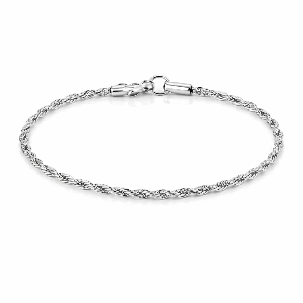 Dainty Rope Chain Bracelet (Silver)