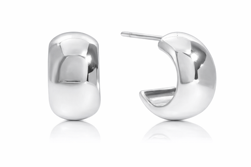 Amalfi Huggie Earrings (Silver)